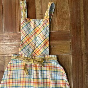 Vintage Jones plaid Overall/Apron dress. 5